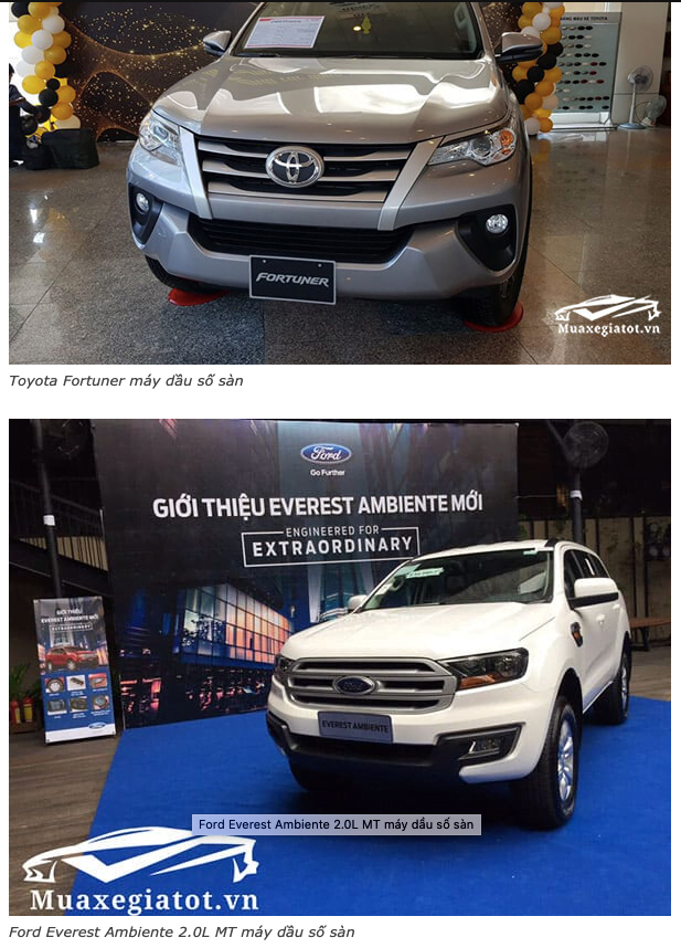 So sánh Fortuner máy dầu số sàn và Ford Everest máy dầu số sàn - TOYOTA VIỆT NAM - 4