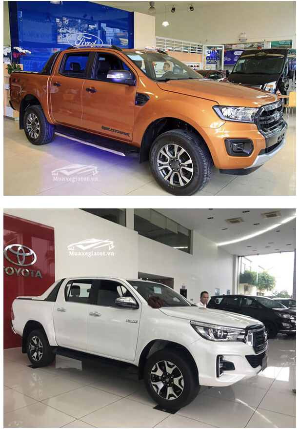 So sánh Toyota Hilux 2020 và Ford Ranger 2020 (2 phiên bản cao cấp)8