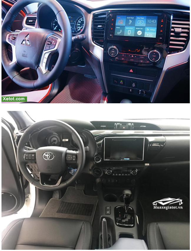 Sự khác biệt giữa Toyota Hilux 2.8G 4x4 AT MLM và Mitsubishi Triton 4x4 AT MIVEC Premium - TOYOTA VIỆT NAM - 6